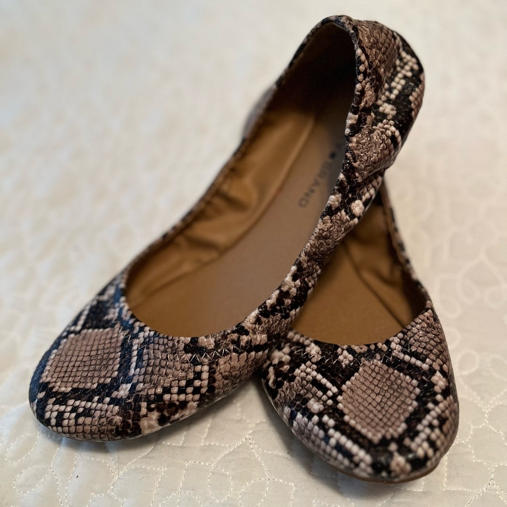 Lucky Brand Brown Snake Pattern Loafers